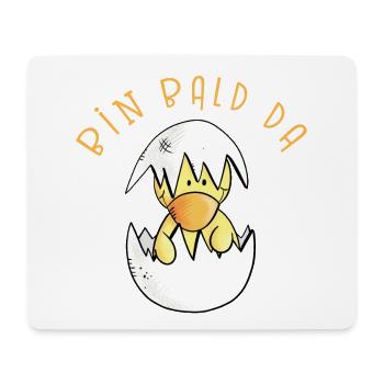 Bin Bald Da I Schwangerschaft I Baby Geschenk - Mousepad (Querformat) - Weiß - Vorne