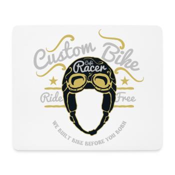 Motorcycle, Biker, Screwdriver - Mouse Pad (horizontal) - white - Front