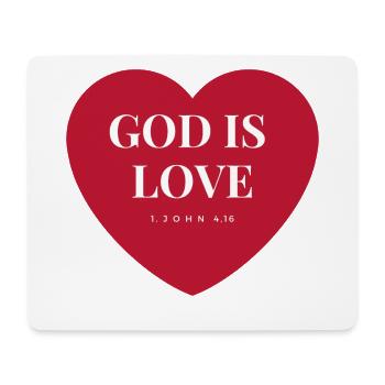 Dieu est amour - Tapis de souris (format paysage) - blanc - Devant
