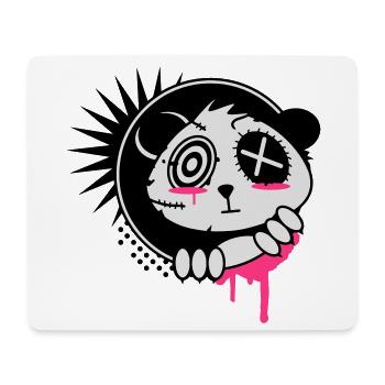 A sticker with panda bear head - Mouse Pad (horizontal) - white - Front