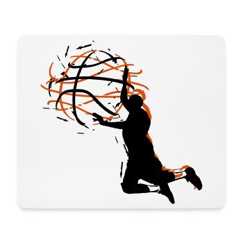 basketball - Tapis de souris (format paysage) - blanc - Devant