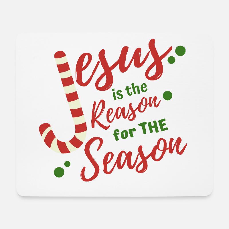 jesus is the reason for the season - Mouse Pad (horizontal) - white