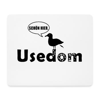 Kackende Möwe auf Usedom Geschenk und Souvenir - Mousepad (Querformat) - Weiß - Vorne