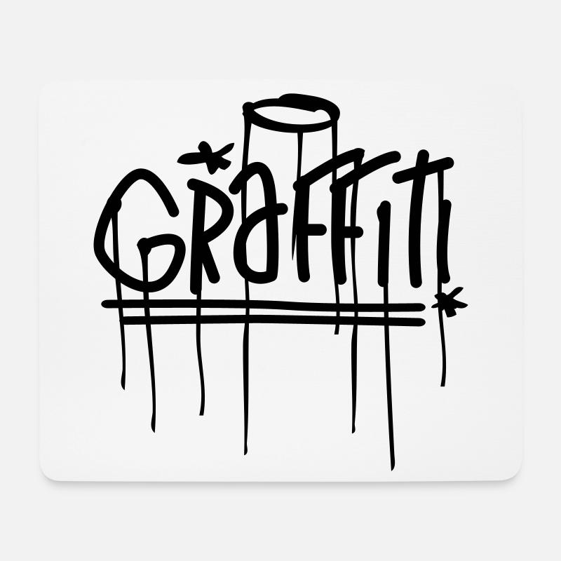 graffiti - Mousepad (Querformat) - Weiß