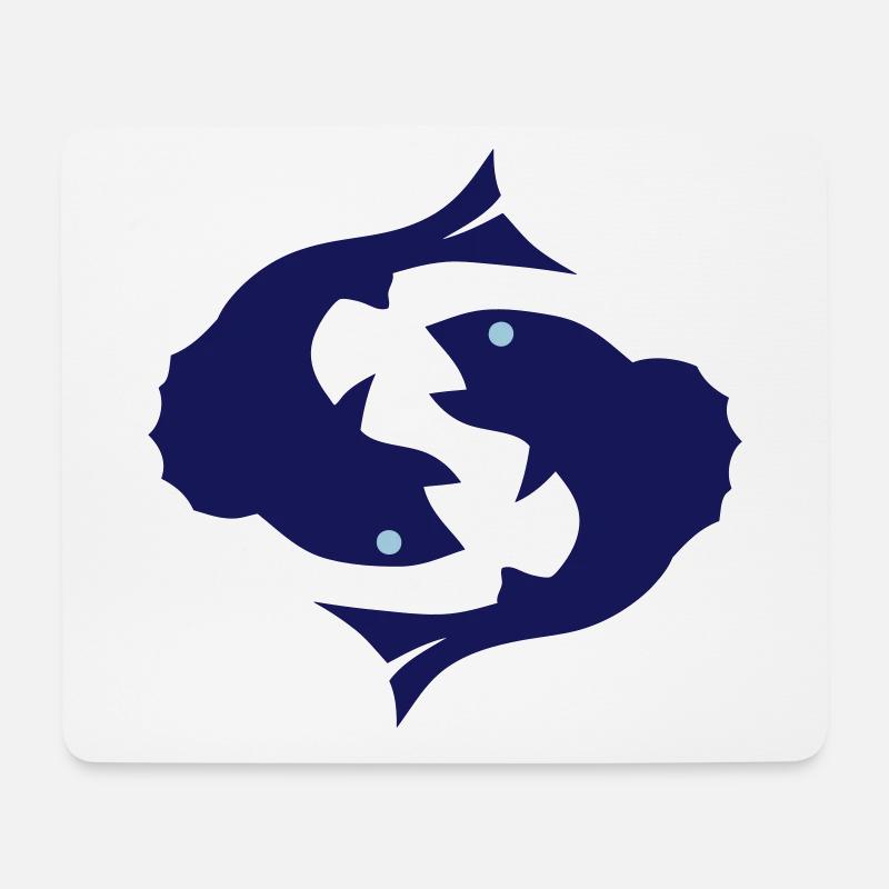 Fisch Sternzeichen Tierkreis 1 3 - Mousepad (Querformat) - Weiß