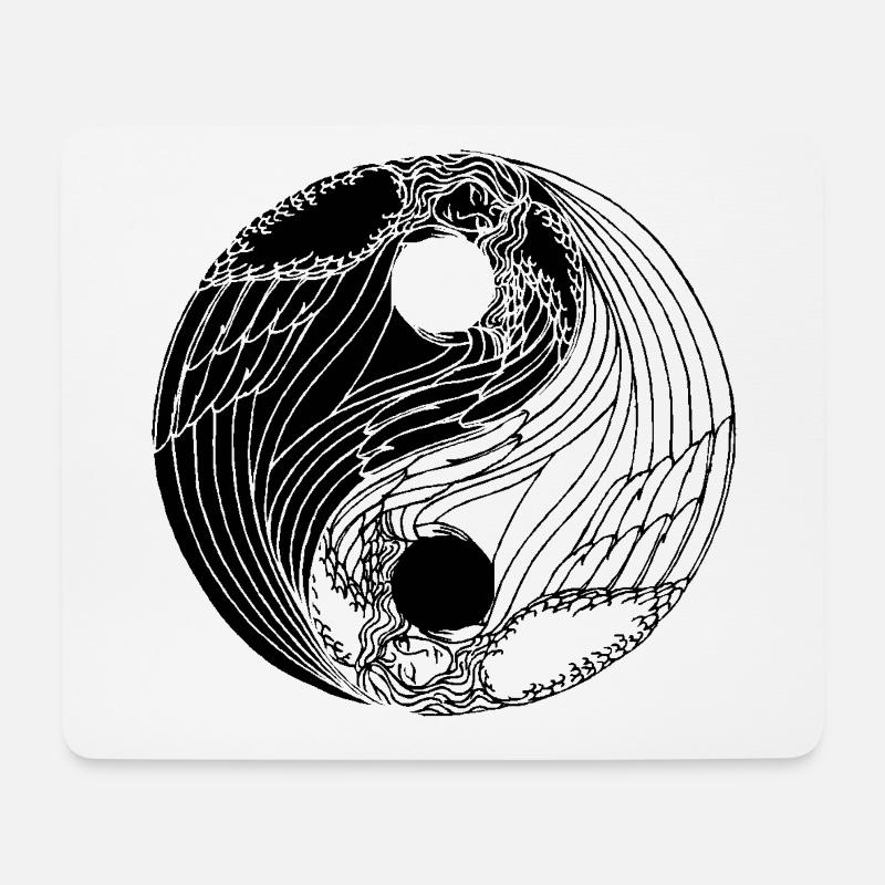 Zwei Engel Im Gleichgewicht - Mousepad (Querformat) - Weiß