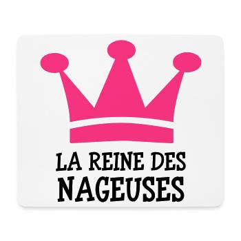 La Reine des Nageuses - Tapis de souris (format paysage) - blanc - Devant