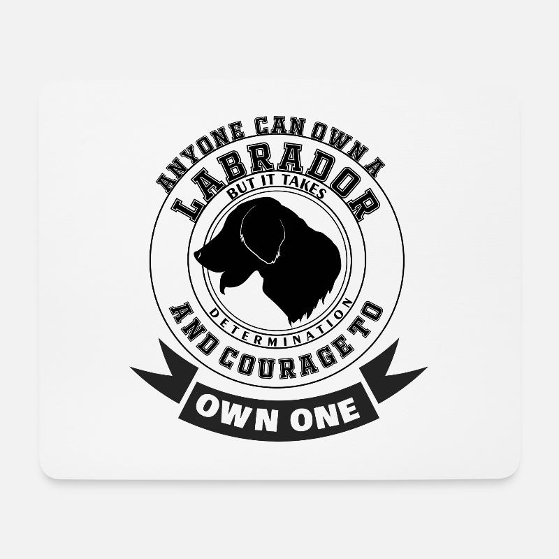 Labrador - Mousepad (Querformat) - Weiß