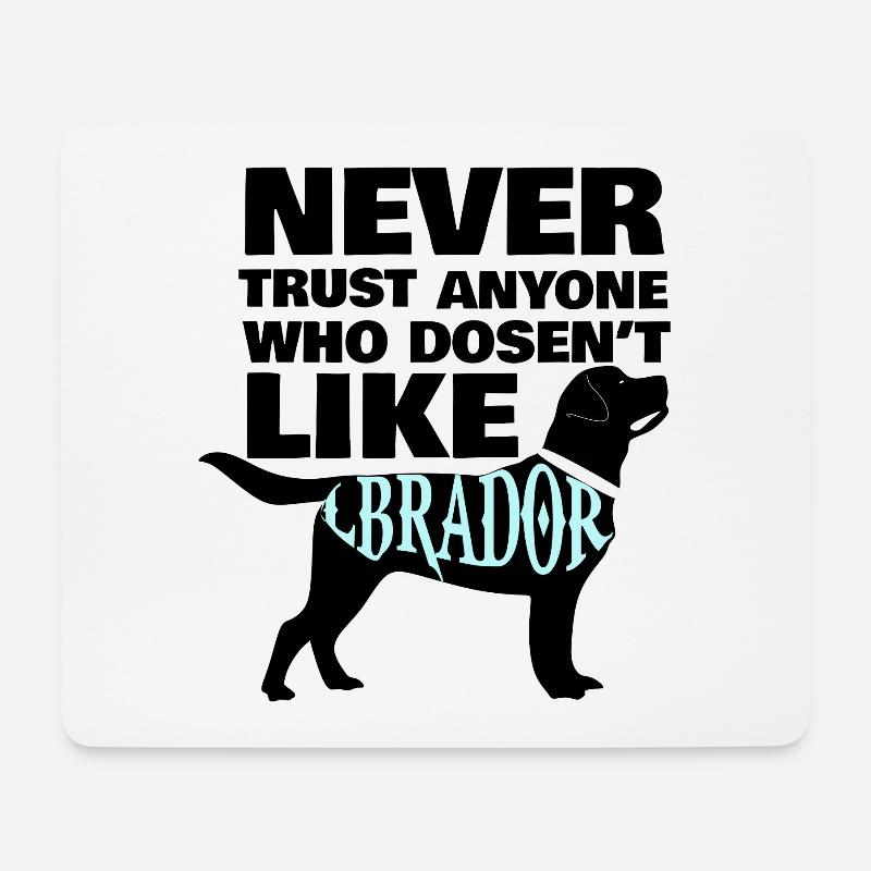Labrador - Mousepad (Querformat) - Weiß