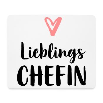 Lieblings Chefin Herz Geschenk Chef - Mousepad (Querformat) - Weiß - Vorne
