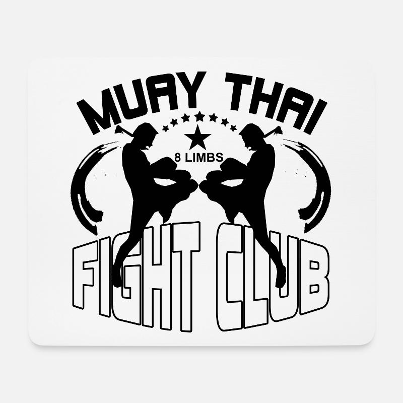 Muay Thai Geschenk - Mousepad (Querformat) - Weiß