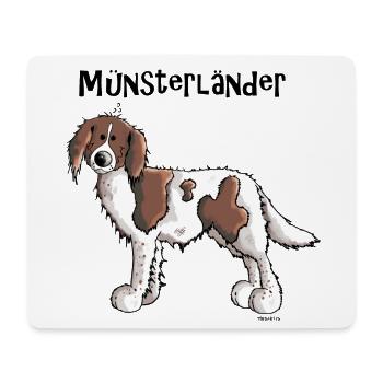 Süßer Münsterländer - Mousepad (Querformat) - Weiß - Vorne