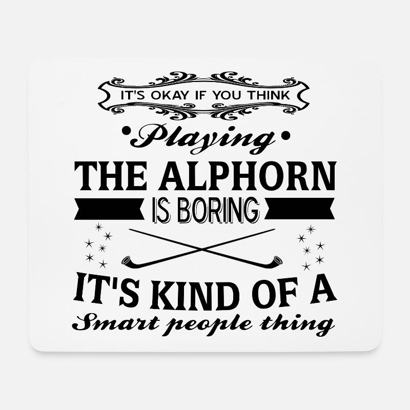 Alphorn - Mouse Pad (horizontal) - white