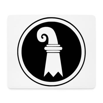 Basel flag in circle - Mouse Pad (horizontal) - white - Front