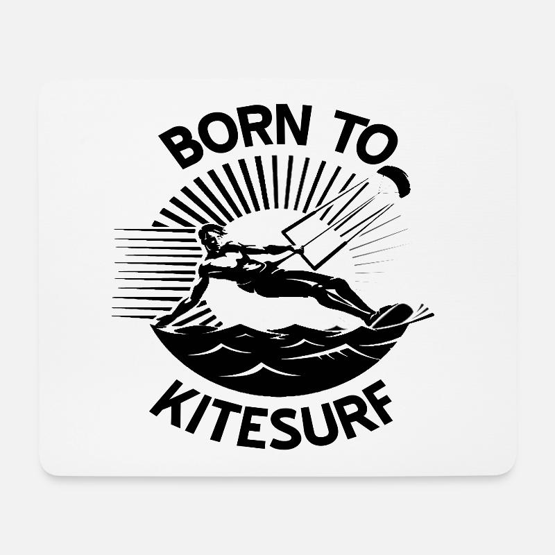 Kitesurfen - Mousepad (Querformat) - Weiß