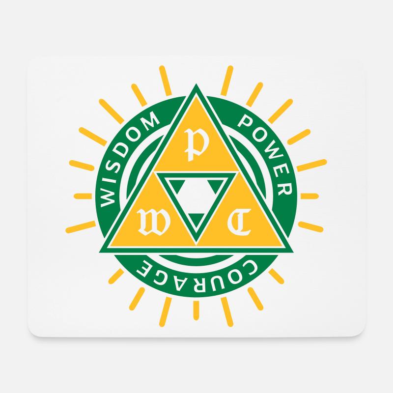 Dreieck Emblem - Mousepad (Querformat) - Weiß