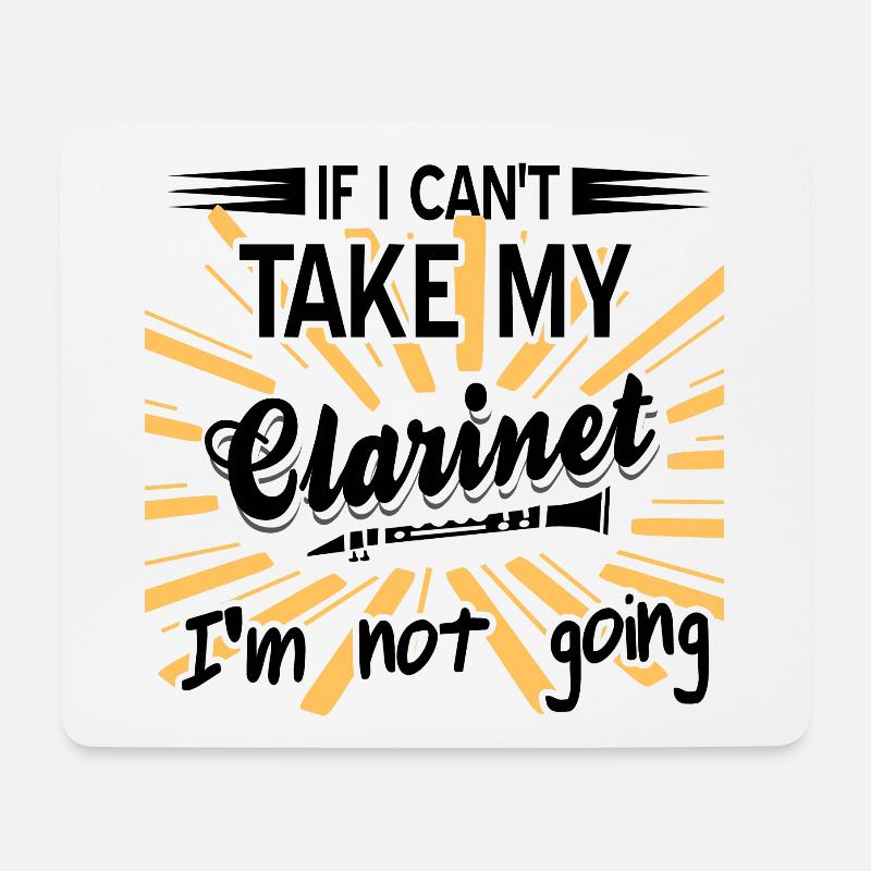 Klarinette - Mousepad (Querformat) - Weiß