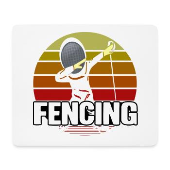 fencing - Mouse Pad (horizontal) - white - Front
