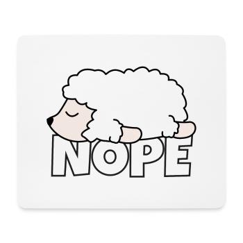 Nope Faules Schaf Geschenk - Mousepad (Querformat) - Weiß - Vorne