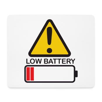 Low Battery Warning - Mousepad (Querformat) - Weiß - Vorne