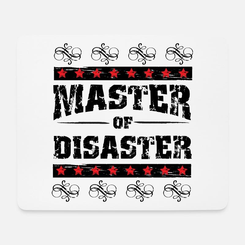 Master of Disaster, schwarz. - Mousepad (Querformat) - Weiß