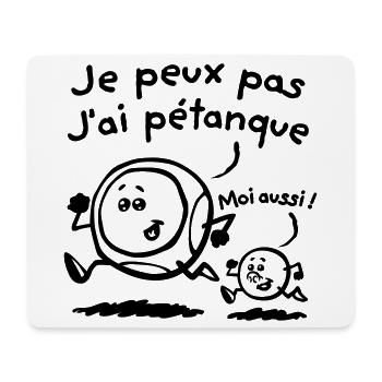 J'ai pétanque - Tapis de souris (format paysage) - blanc - Devant