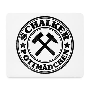 Schalker Pottmädchen - Mousepad (Querformat) - Weiß - Vorne