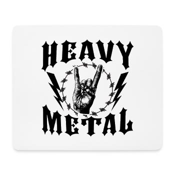 Heavy metal. Mano Cornuta. - Tapis de souris (format paysage) - blanc - Devant