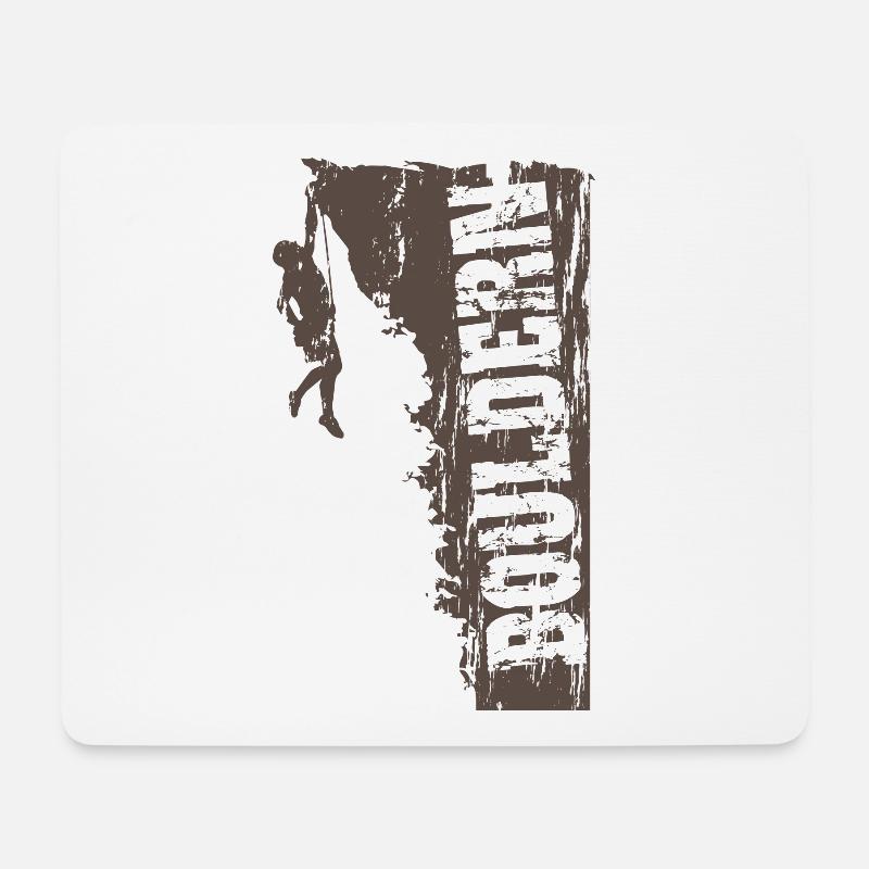 Bouldern. Klettern. - Mousepad (Querformat) - Weiß