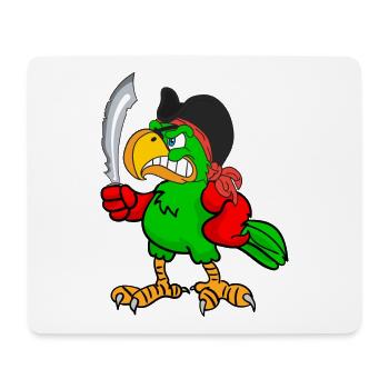 Pirate. Perroquet. - Tapis de souris (format paysage) - blanc - Devant
