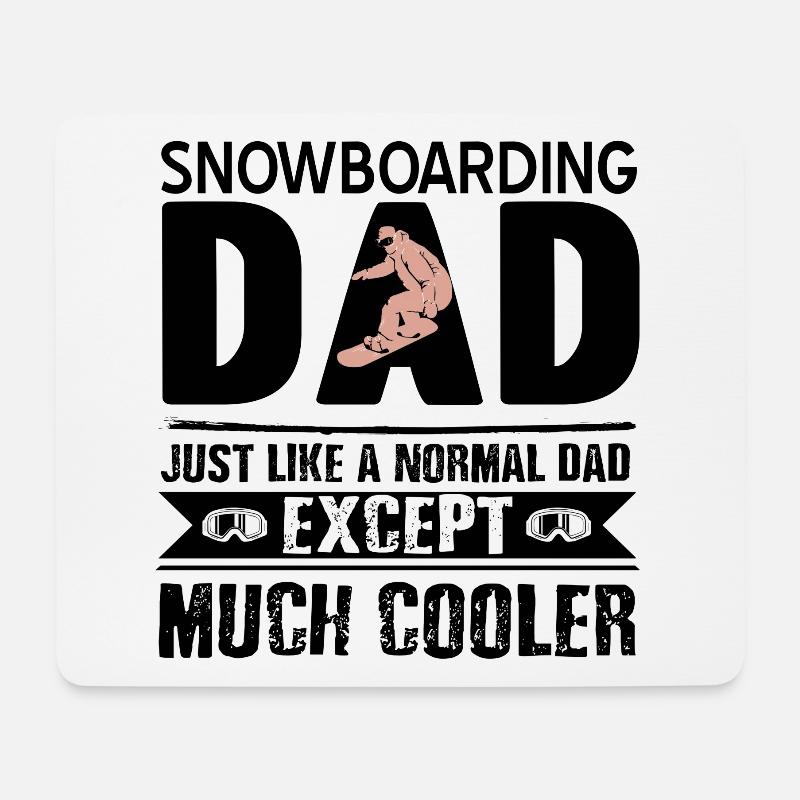 Snowboard - Mousepad (Querformat) - Weiß