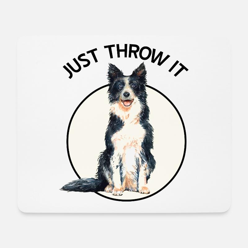 Border Collie - Mouse Pad (horizontal) - white