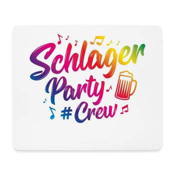 Schlager party crew bunt - Mousepad (Querformat) - Weiß - Vorne
