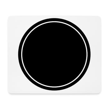 circle symbol blank icon - Mouse Pad (horizontal) - white - Front