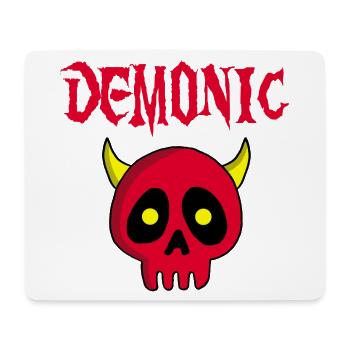 Tête de mort démon manga - Tapis de souris (format paysage) - blanc - Devant