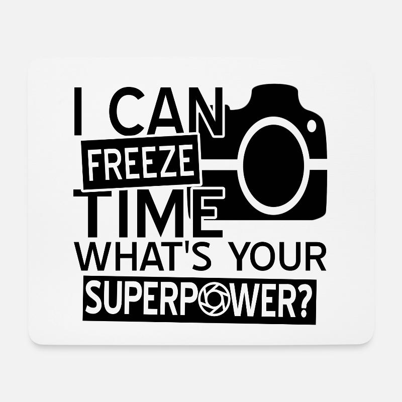 Fotograf - Mousepad (Querformat) - Weiß