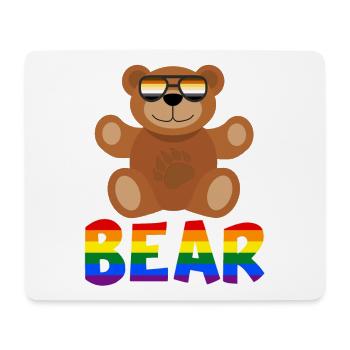 Gay Bear - Mouse Pad (horizontal) - white - Front