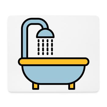 Badewanne - Mousepad (Querformat) - Weiß - Vorne