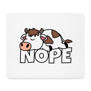 Nope Kuh - Mousepad (Querformat) - Weiß - Vorne