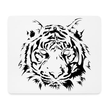 Tiger Zeichnung Raubkatze Portrait Illustration - Mousepad (Querformat) - Weiß - Vorne