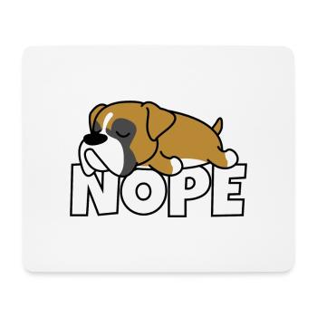 Nope boxer dog - Mouse Pad (horizontal) - white - Front