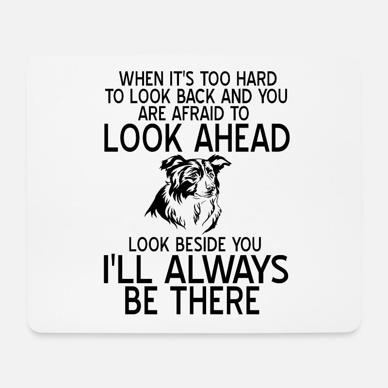 Border Collie - Mousepad (Querformat) - Weiß