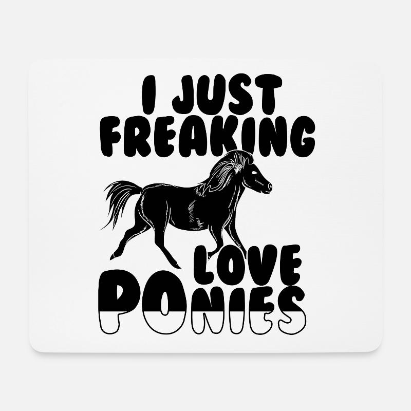 Pony - Mousepad (Querformat) - Weiß