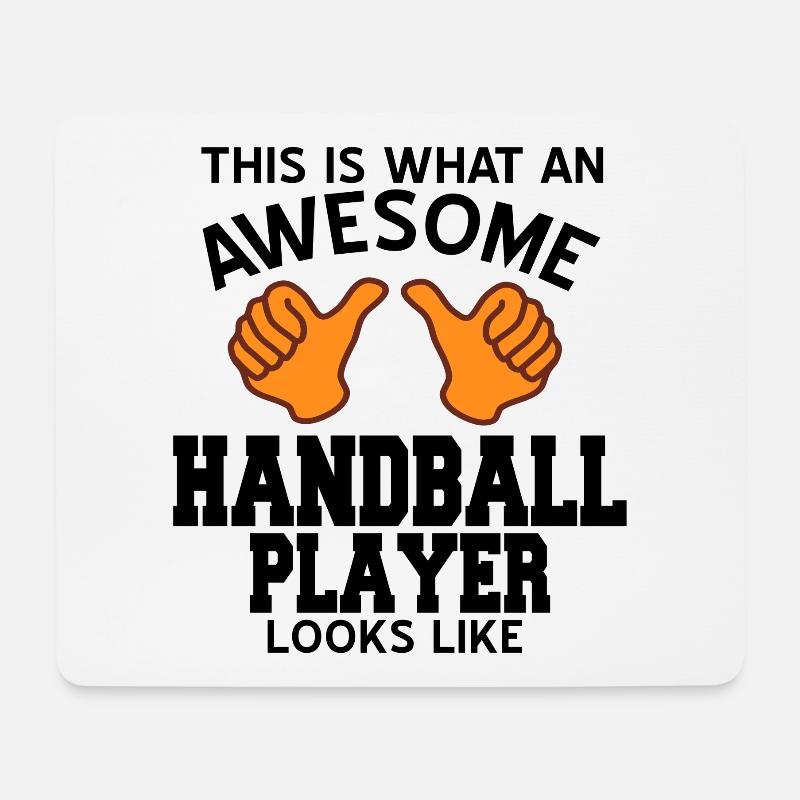Handball - Mousepad (Querformat) - Weiß