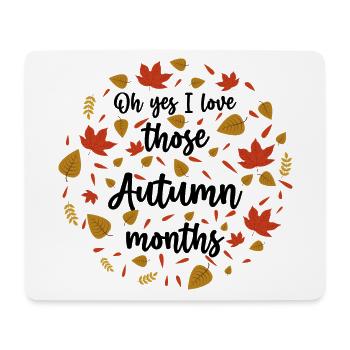 Herbst - Mousepad (Querformat) - Weiß - Vorne