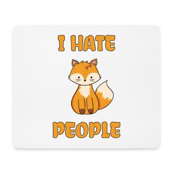 I Hate People Fuchs - Mousepad (Querformat) - Weiß - Vorne