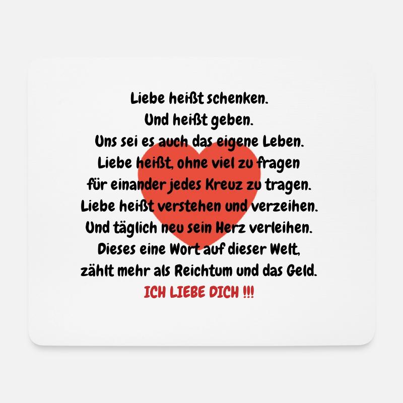 liebe - Mousepad (Querformat) - Weiß