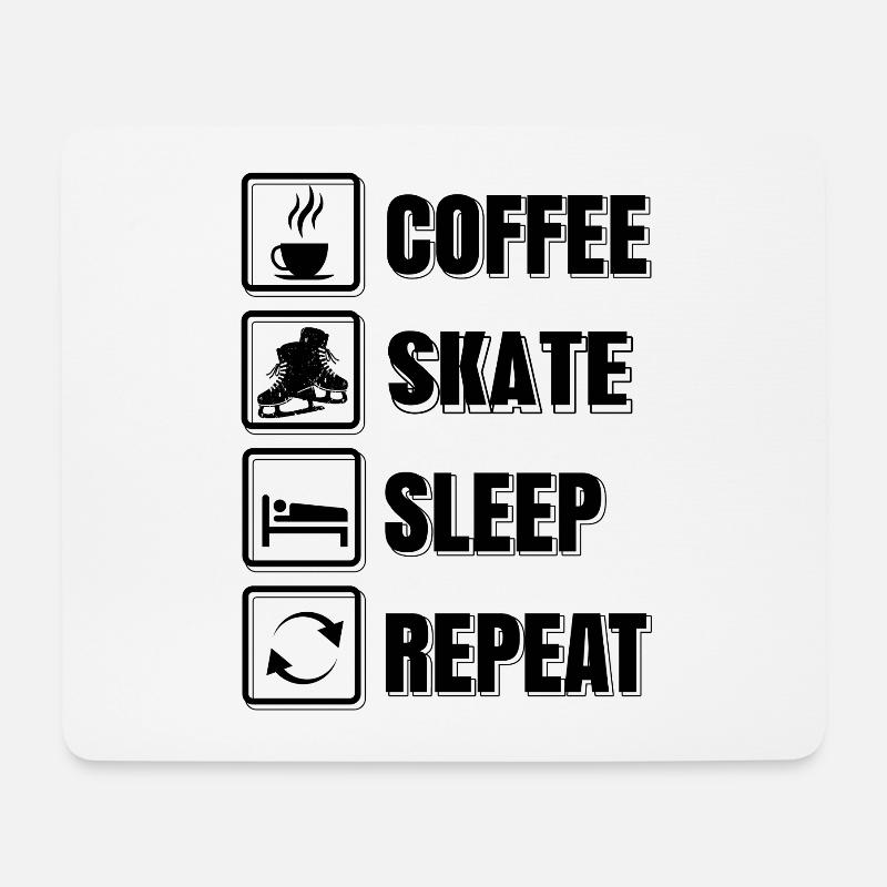 Eislaufen - Mousepad (Querformat) - Weiß