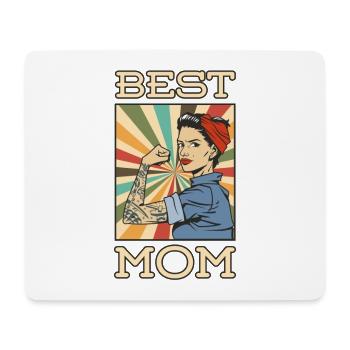 Best Mom Ever Best Mom Retro Vintage Pin-Up Girl - Mouse Pad (horizontal) - white - Front