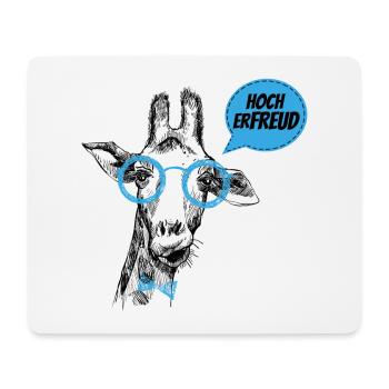 Hoch ErFREUD Lustige Giraffe Psychologen Sprüche - Mousepad (Querformat) - Weiß - Vorne